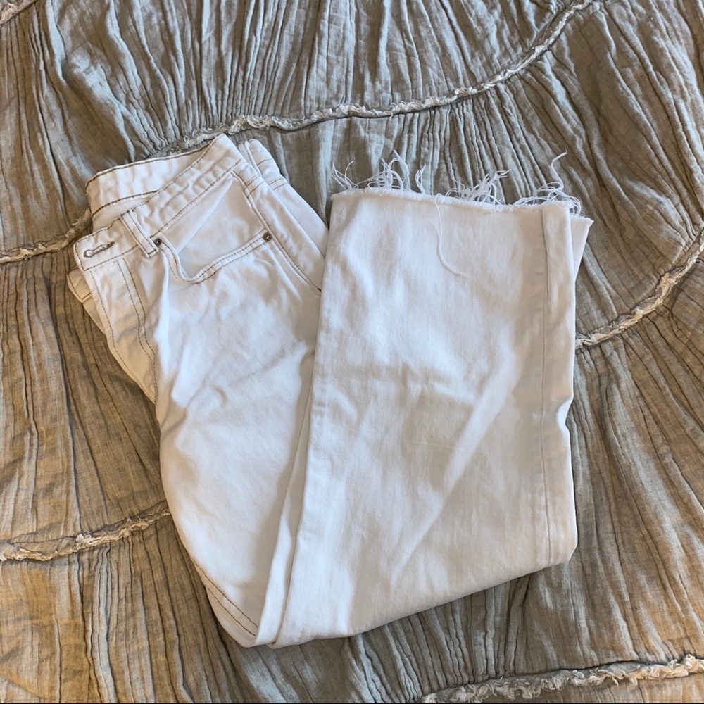 Zara White Wide Leg Jeans